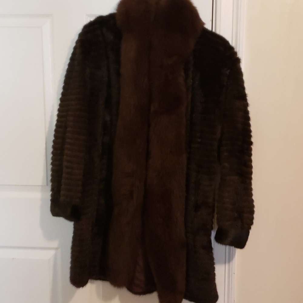 Mary McFadden real fur coat